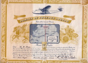 Harry Olson's PAA certificate, 12/4/41