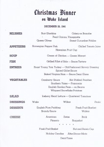 Wake Christmas menu